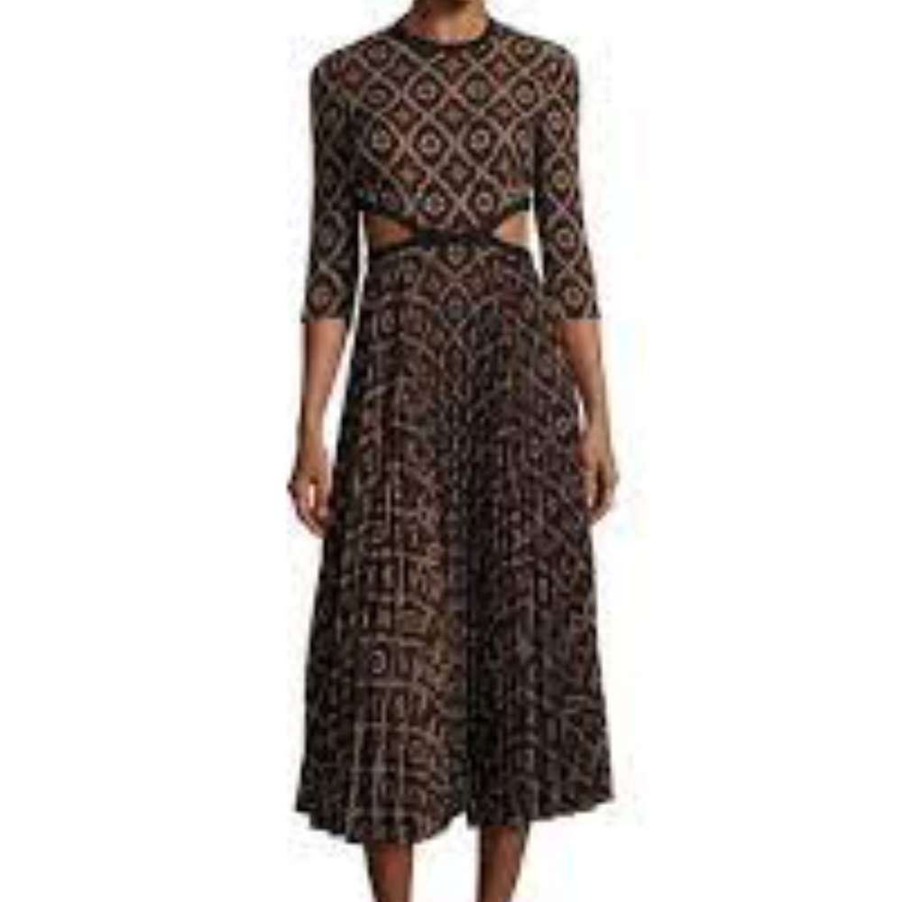 A.L.C. Holly Cutout-Waist Pleated Midi Dress, 12